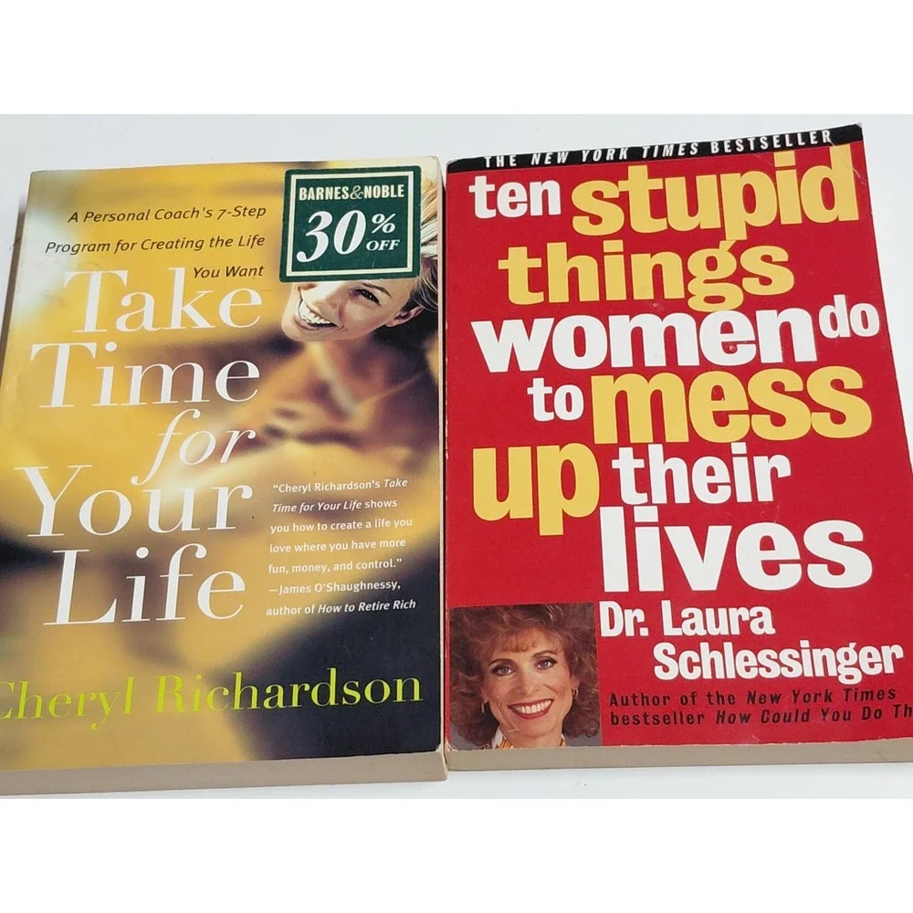 Lot of 2 Self Help Books Cheryl Richardson Laura Schlessinger Paperback